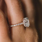 Two Tone Oval Cut Cluster Lab Grown Diamond Ring