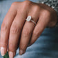 Two Tone Oval Cut Cluster Lab Grown Diamond Ring