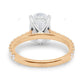 Two Tone Oval Cut Cluster Lab Grown Diamond Ring