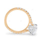 Two Tone Oval Cut Cluster Lab Grown Diamond Ring