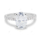 Two Tone Oval Cut Cluster Lab Grown Diamond Ring