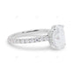 Two Tone Oval Cut Cluster Lab Grown Diamond Ring