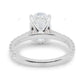 Two Tone Oval Cut Cluster Lab Grown Diamond Ring