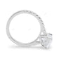 Two Tone Oval Cut Cluster Lab Grown Diamond Ring