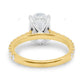 Two Tone Oval Cut Cluster Lab Grown Diamond Ring