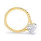 Two Tone Oval Cut Cluster Lab Grown Diamond Ring