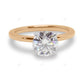 Solitaire Two Tone Lab Grown Diamond Solid Gold Ring