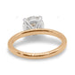 Solitaire Two Tone Lab Grown Diamond Solid Gold Ring
