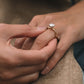 Solitaire Two Tone Lab Grown Diamond Solid Gold Ring