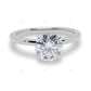 Solitaire Two Tone Lab Grown Diamond Solid Gold Ring
