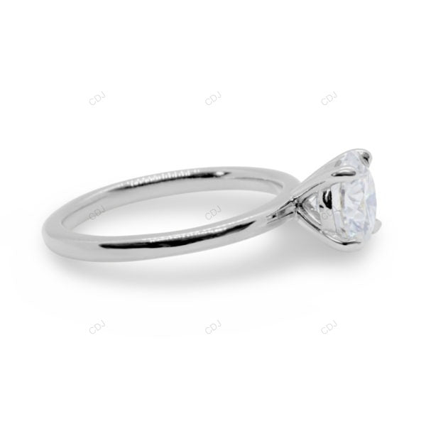 Solitaire Two Tone Lab Grown Diamond Solid Gold Ring
