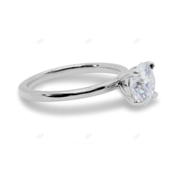 Solitaire Two Tone Lab Grown Diamond Solid Gold Ring