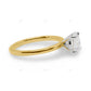 Solitaire Two Tone Lab Grown Diamond Solid Gold Ring
