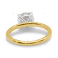 Solitaire Two Tone Lab Grown Diamond Solid Gold Ring