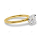 Solitaire Two Tone Lab Grown Diamond Solid Gold Ring