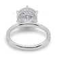 Hidden Halo White Gold Lab Grown Diamond Ring