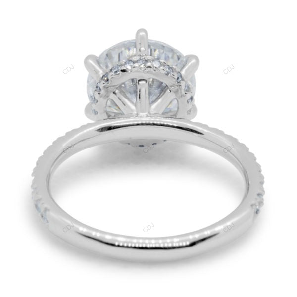 Hidden Halo White Gold Lab Grown Diamond Ring
