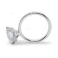 Hidden Halo White Gold Lab Grown Diamond Ring