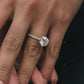 Hidden Halo White Gold Lab Grown Diamond Ring