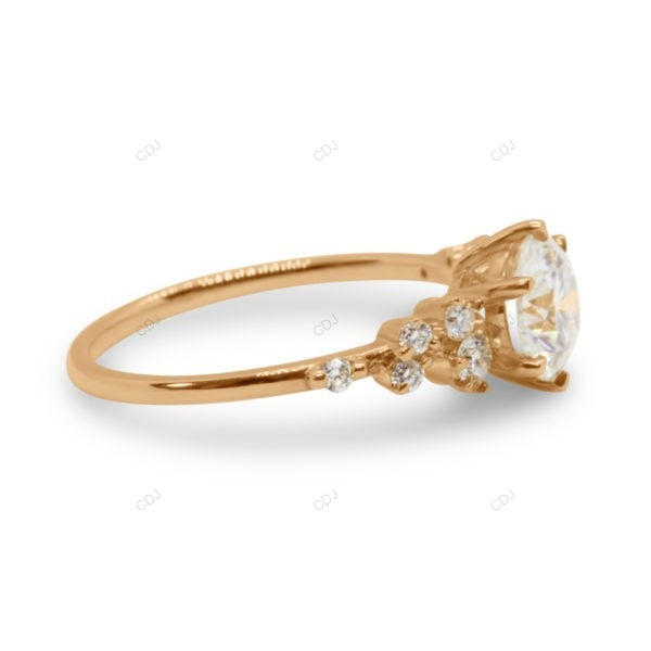 Rose Gold Lab Grown Diamond Cluster Ring