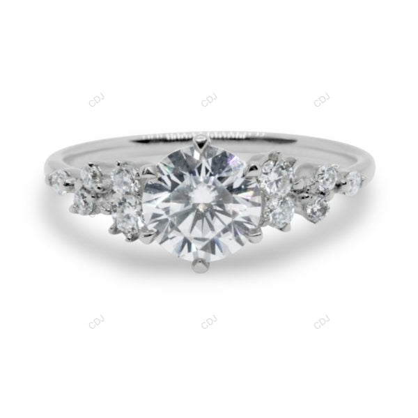 Rose Gold Lab Grown Diamond Cluster Ring