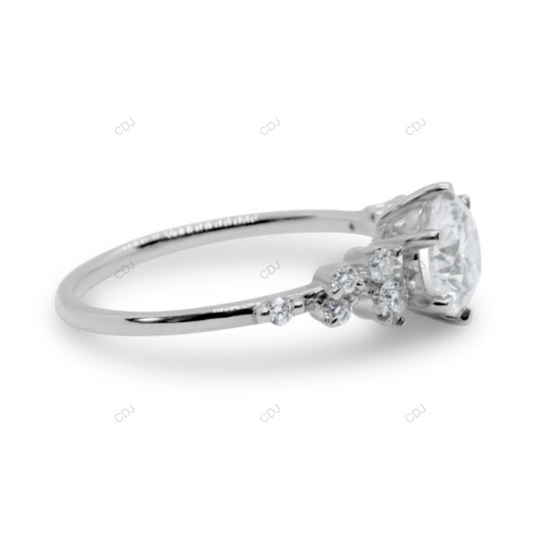 Rose Gold Lab Grown Diamond Cluster Ring