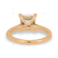 Princess Cut Lab Grown Diamond Hidden Halo Gold Ring