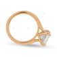 Princess Cut Lab Grown Diamond Hidden Halo Gold Ring
