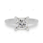 Princess Cut Lab Grown Diamond Hidden Halo Gold Ring