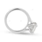 Princess Cut Lab Grown Diamond Hidden Halo Gold Ring