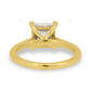 Princess Cut Lab Grown Diamond Hidden Halo Gold Ring