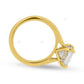 Princess Cut Lab Grown Diamond Hidden Halo Gold Ring