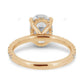 Oval Cut Hidden Halo Lab Grown Diamond Rose Gold Ring