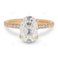 East West Lab Grown Diamond Cluster Gold Ring