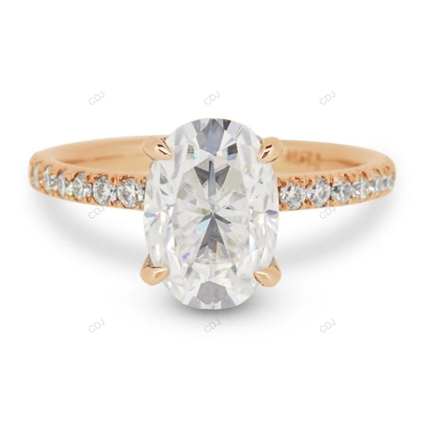 East West Lab Grown Diamond Cluster Gold Ring
