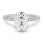 Oval Cut Hidden Halo Lab Grown Diamond Rose Gold Ring