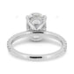 Oval Cut Hidden Halo Lab Grown Diamond Rose Gold Ring