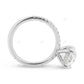 Oval Cut Hidden Halo Lab Grown Diamond Rose Gold Ring