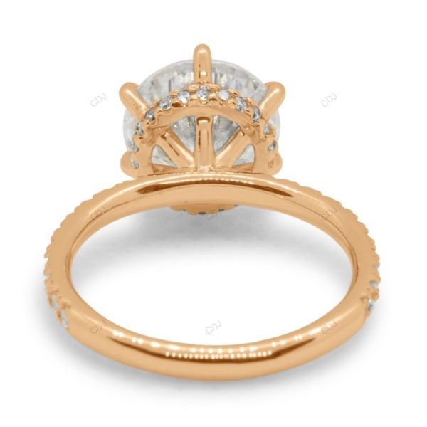 Hidden Halo White Gold Lab Grown Diamond Ring