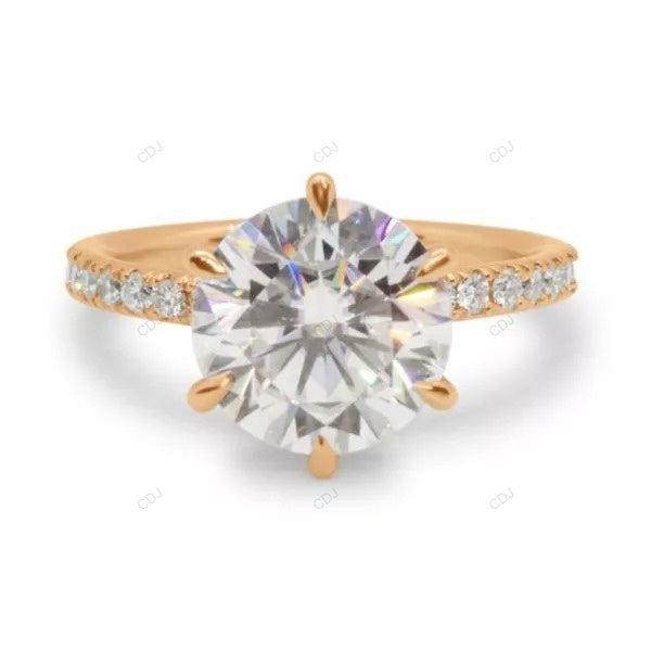 Hidden Halo White Gold Lab Grown Diamond Ring