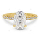 Oval Cut Hidden Halo Lab Grown Diamond Rose Gold Ring