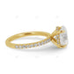 Oval Cut Hidden Halo Lab Grown Diamond Rose Gold Ring