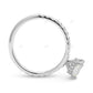 Two Tone Hidden Halo Lab Grown Diamond Gold Ring
