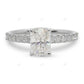 Two Tone Hidden Halo Lab Grown Diamond Gold Ring