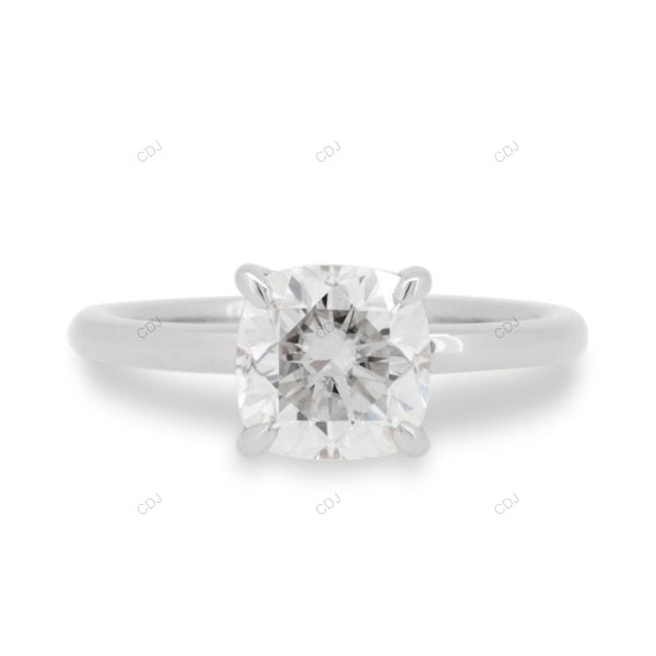 Cushion Cut Lab Grown Diamond Solitaire Ring