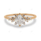 East West Lab Grown Diamond Cluster Gold Ring