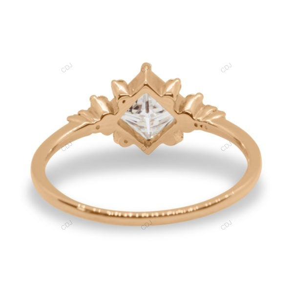 East West Lab Grown Diamond Cluster Gold Ring