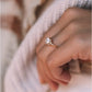 East West Lab Grown Diamond Cluster Gold Ring