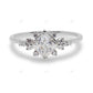 East West Lab Grown Diamond Cluster Gold Ring