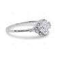 East West Lab Grown Diamond Cluster Gold Ring